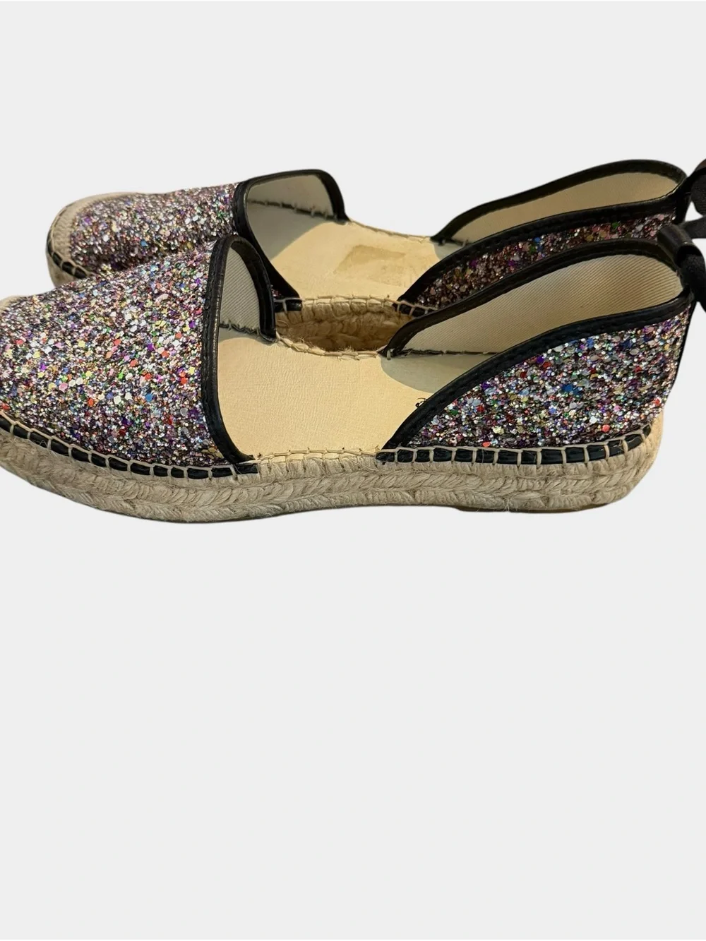 Revolve Free People Paradise Multicolor Glitter Espadrille Ankle-Tie Flats